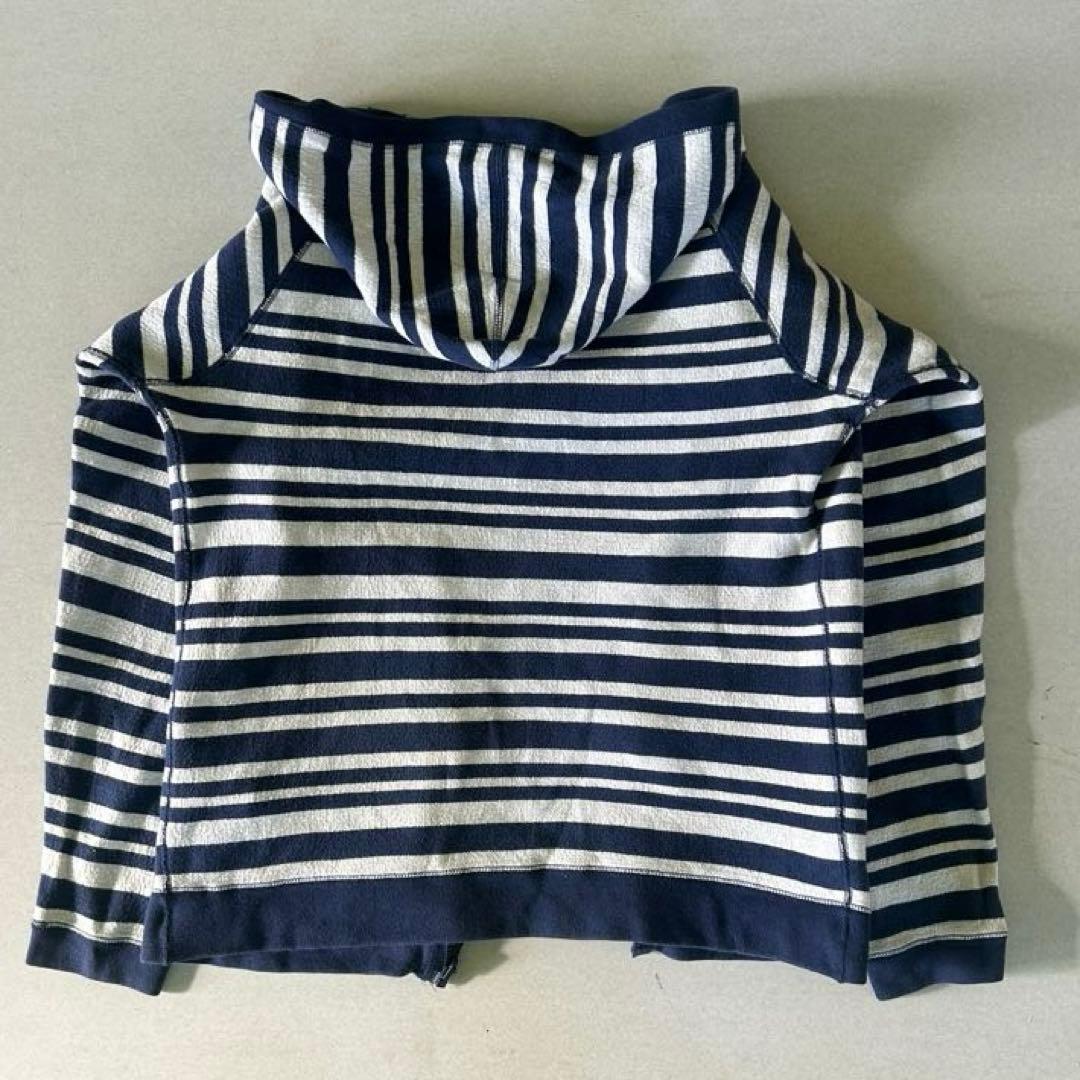 00s GOODENOUGH ジップパーカー　ボーダー　リバーシブル　ネイビー