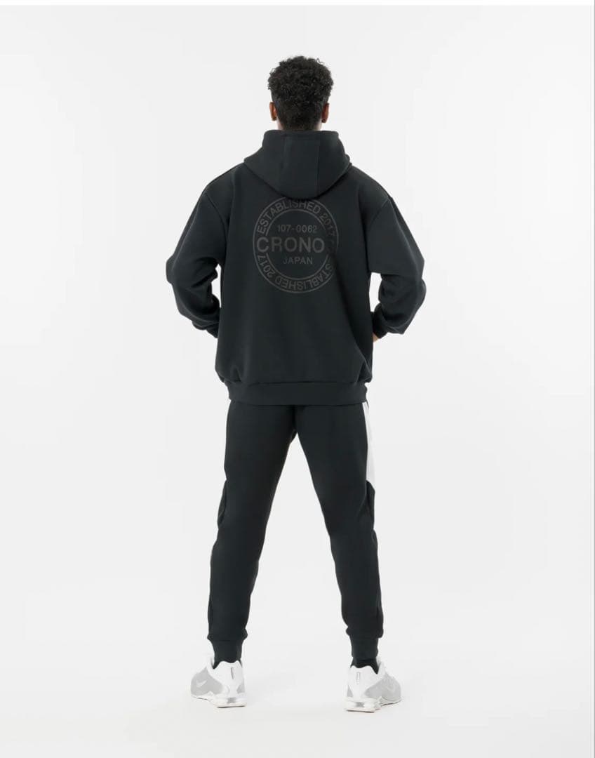 CRONOS CIRCLE LOGO HOODIE BLACK クロノス