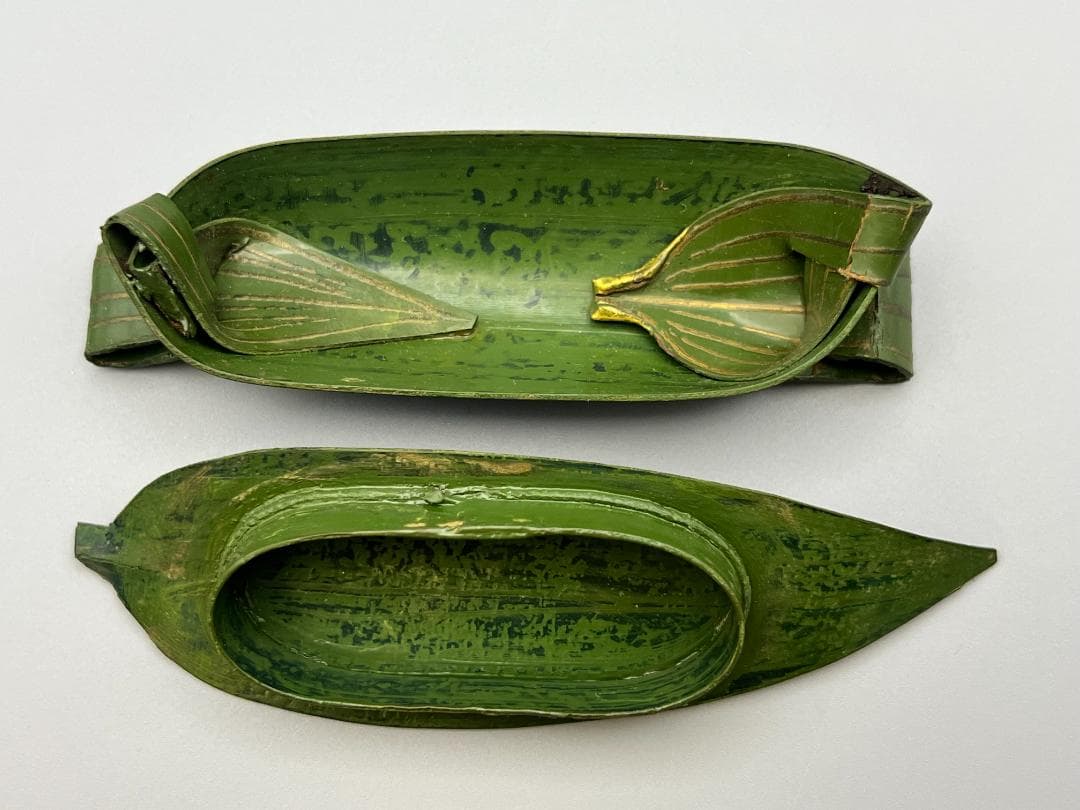 茶道具　乾漆　笹舟　香合　中川正斎　共箱　漆芸　夏　川遊び　茶会　稽古　ささぶね