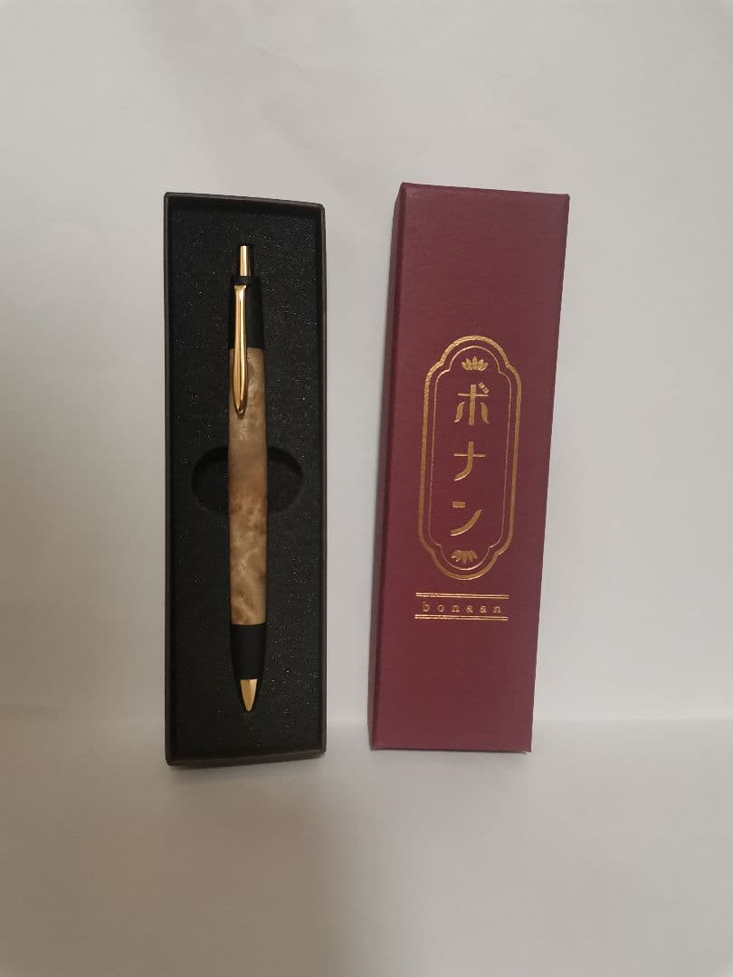 上杢】ボナンペン マーブルウッド 真鍮金具 シャープペンシル 野原工芸