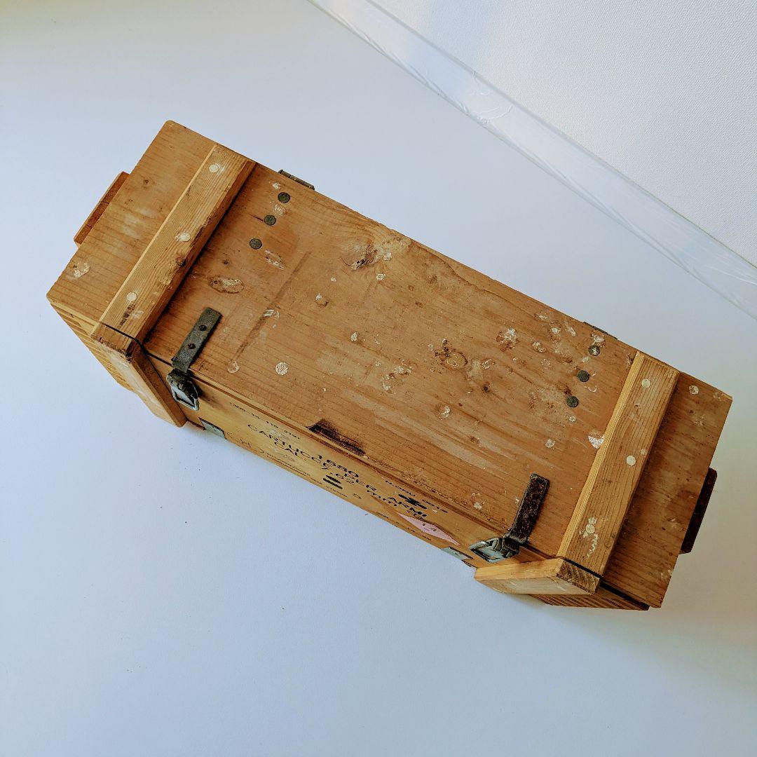 90s イタリア軍 アムニッション ウッドボックス 収納　ミリタリー　実物　軍物