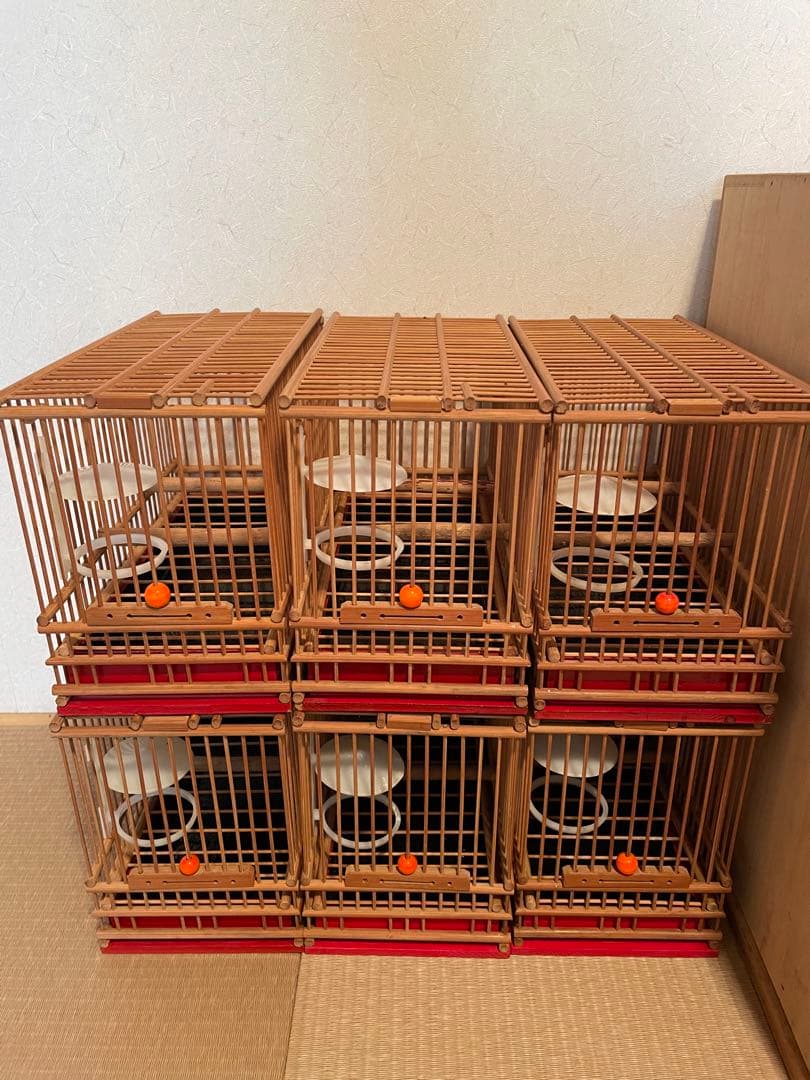 最低 価格ペット用品 - メジロ籠 めじろ籠 寝かせ 飼育 ゲージ 昭和