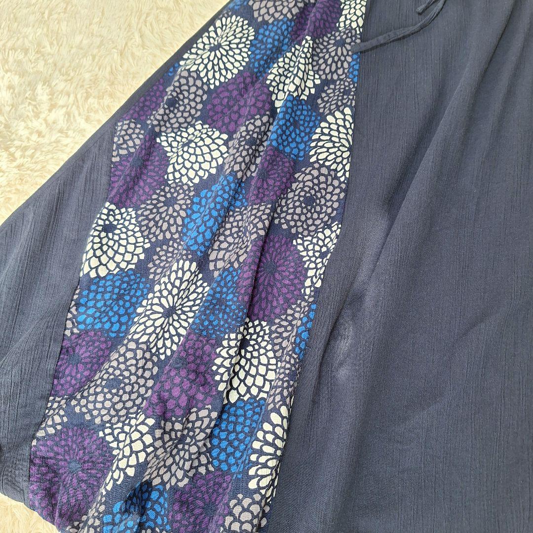 【美品】SOU・SOU モスリン富士　菊づくし夜来　サルエルパンツ　M