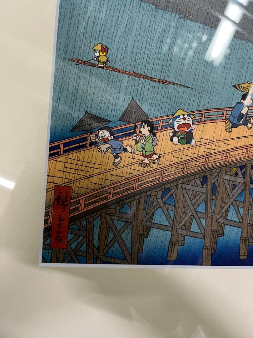 ドラえもん　木版画