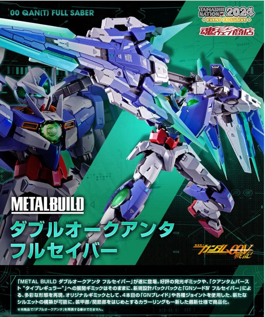 METAL BUILD ダブルオークアンタ フルセイバー&オプションセット2個
