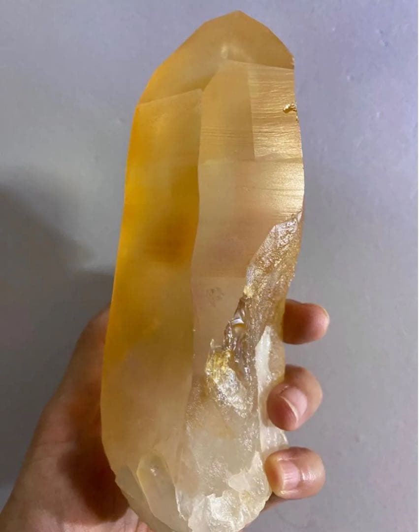 高品質 天然石 ゴールデンヒーラー ビッグポイント 原石 水晶 クォーツ