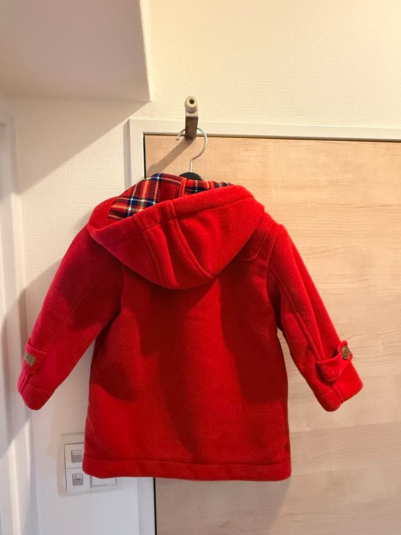 Mikihouse フード付きダッフルコート 90サイズ レッド