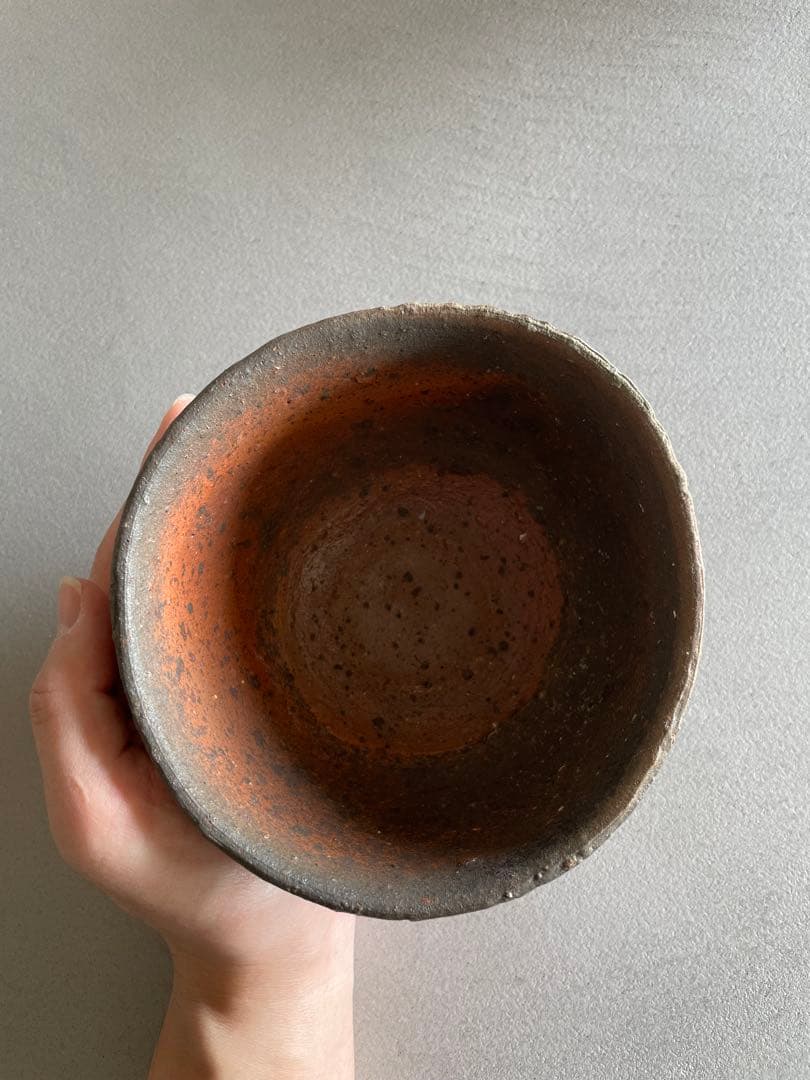 森岡成好 焼締茶碗 南蛮焼締 焼締 抹茶茶碗 小服茶碗