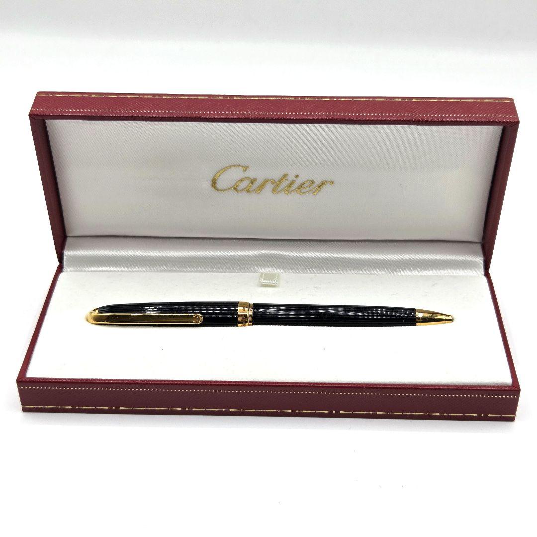 Cartier ボールペン ブラックコンポジット ゴールドプレイテッド