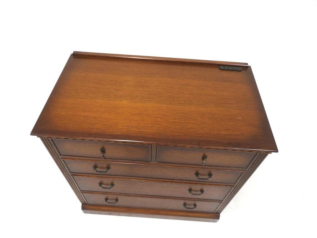 展示品 上坂木材 オーク材 ブルックス 4段 チェスト 整理箪笥