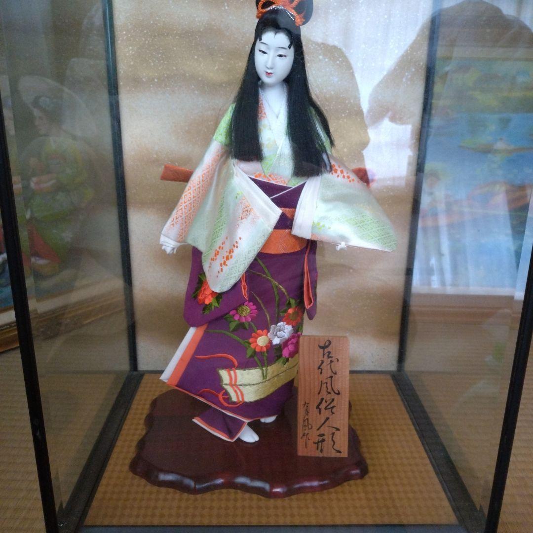 御所人形 有風作 紫色の美しい工芸品 - メルカリ