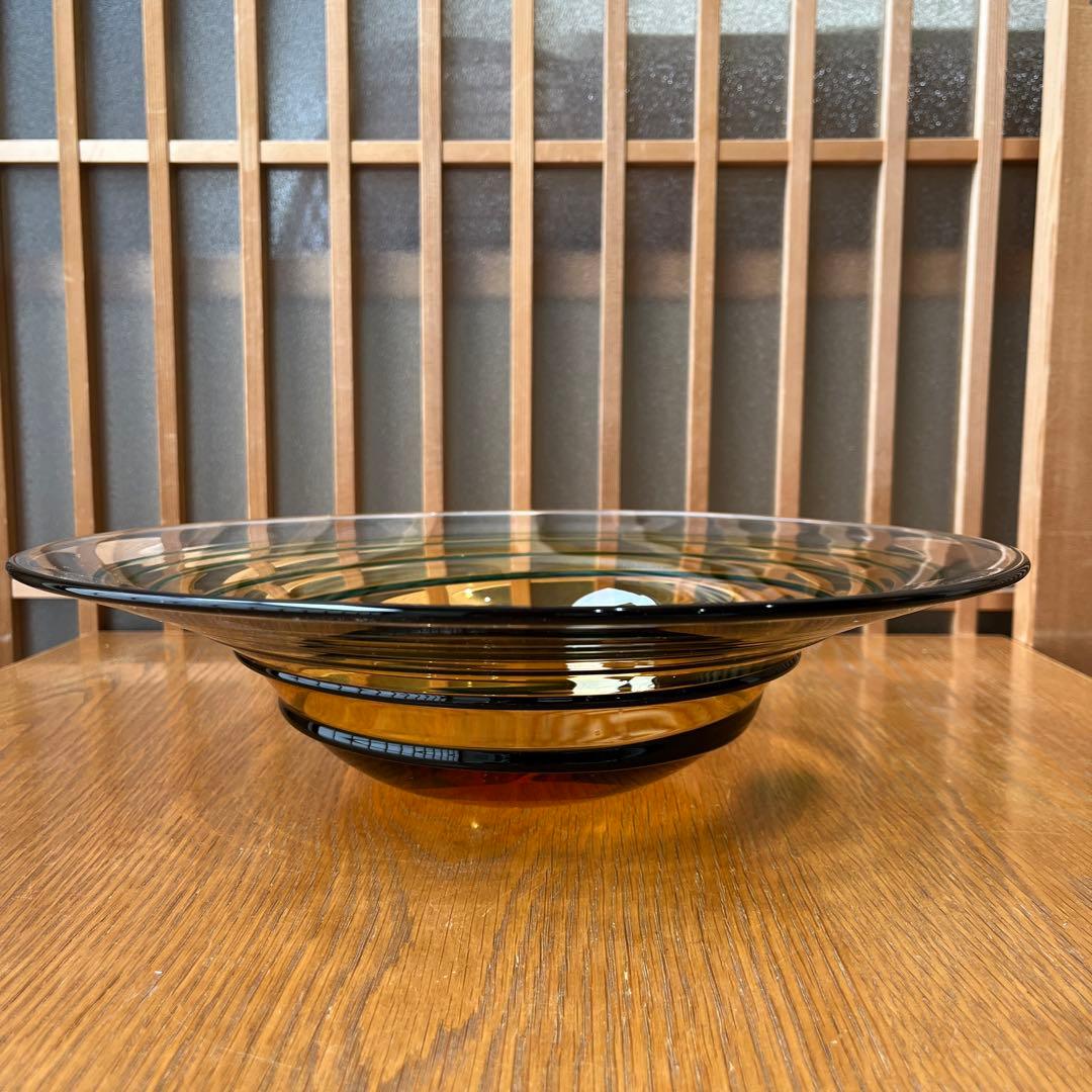 東洋佐々木ガラス翠螺旋水盤直径35cm