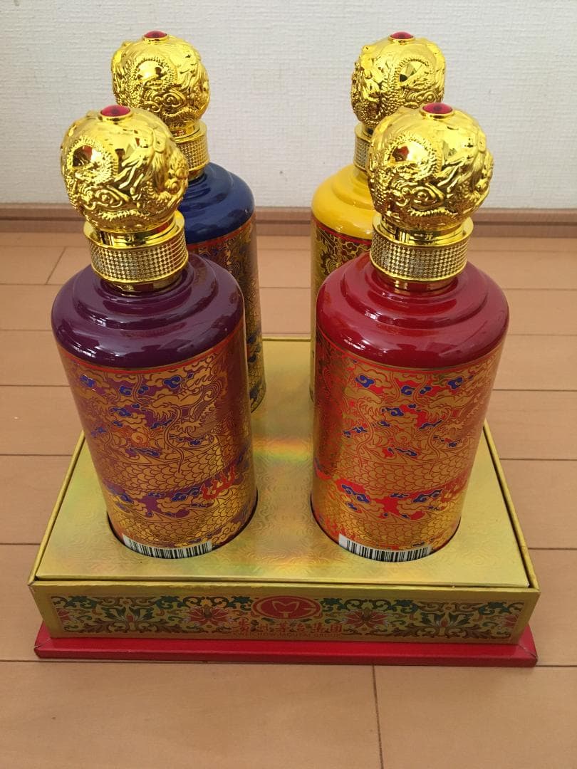 AB)貴州茅台集団2018年制 白金迎賓酒52% 500ml*4本濃