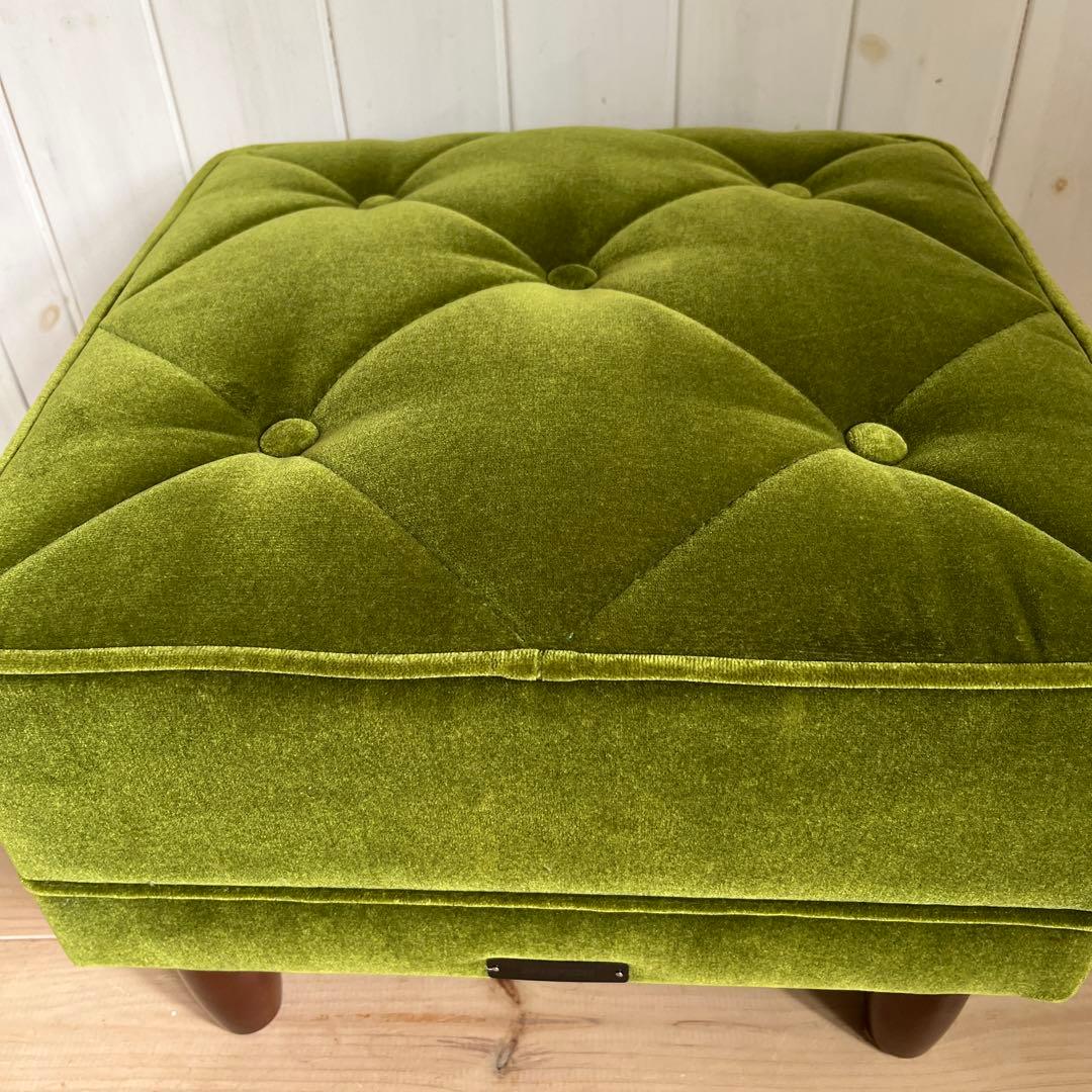 カリモク60 オットマン　モケットグリーン
