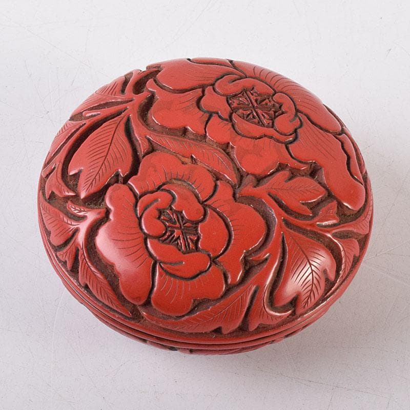 茶道具 堆朱 倶利雕 牡丹庵草 香合 在銘 共箱 V R8614 - メルカリ