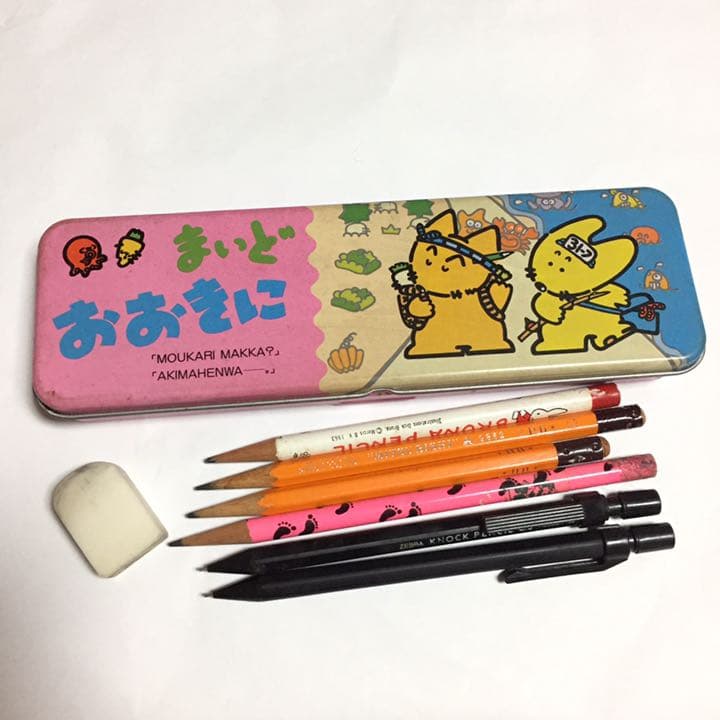 昭和レトロ ペンケース 缶ケース おおきに - メルカリ