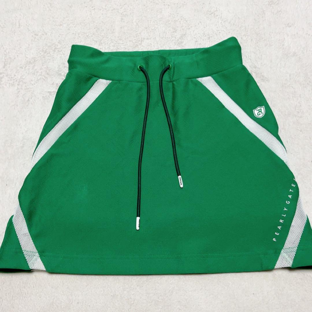 パーリーゲイツ　セットアップ　近年モデル　ニット　スカート　グリーン