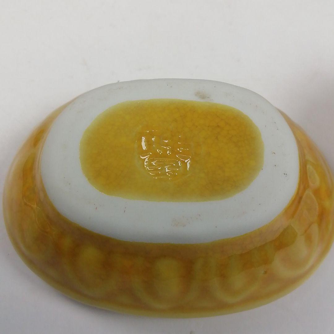 W40 香合 『交趾花喰鳥』『手塚祥堂 造』 共箱 茶道具