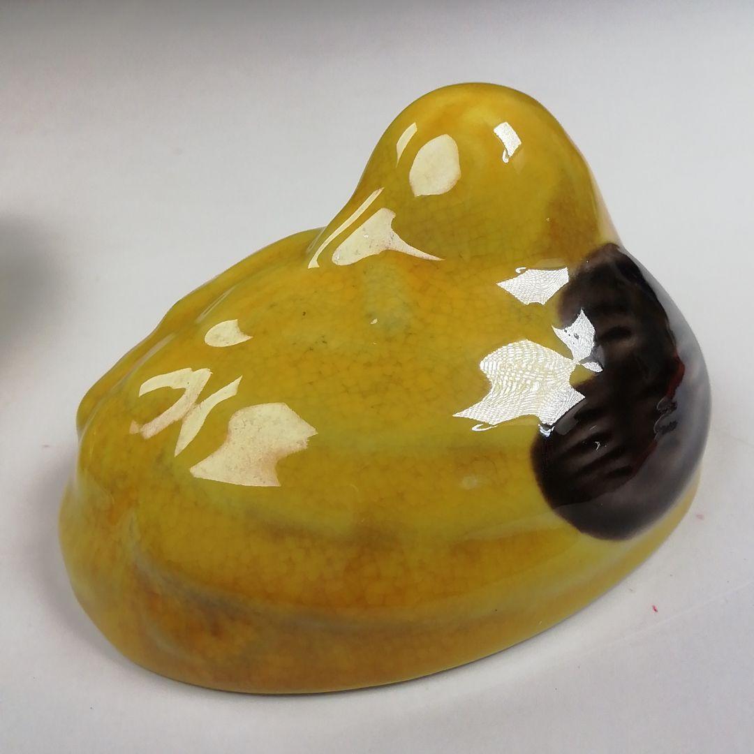 W40 香合 『交趾花喰鳥』『手塚祥堂 造』 共箱 茶道具