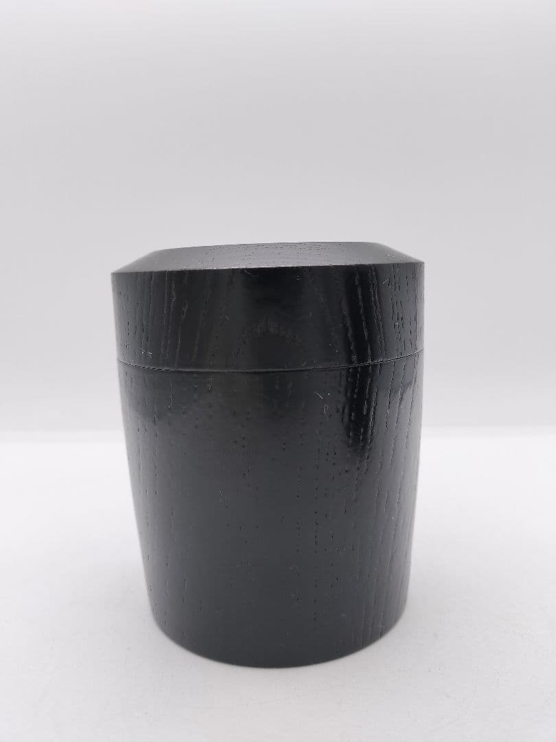 c760 詰棗 一双 木製掻合 挽家 詰茶入 茶道具 古物 松唐草蒔絵平