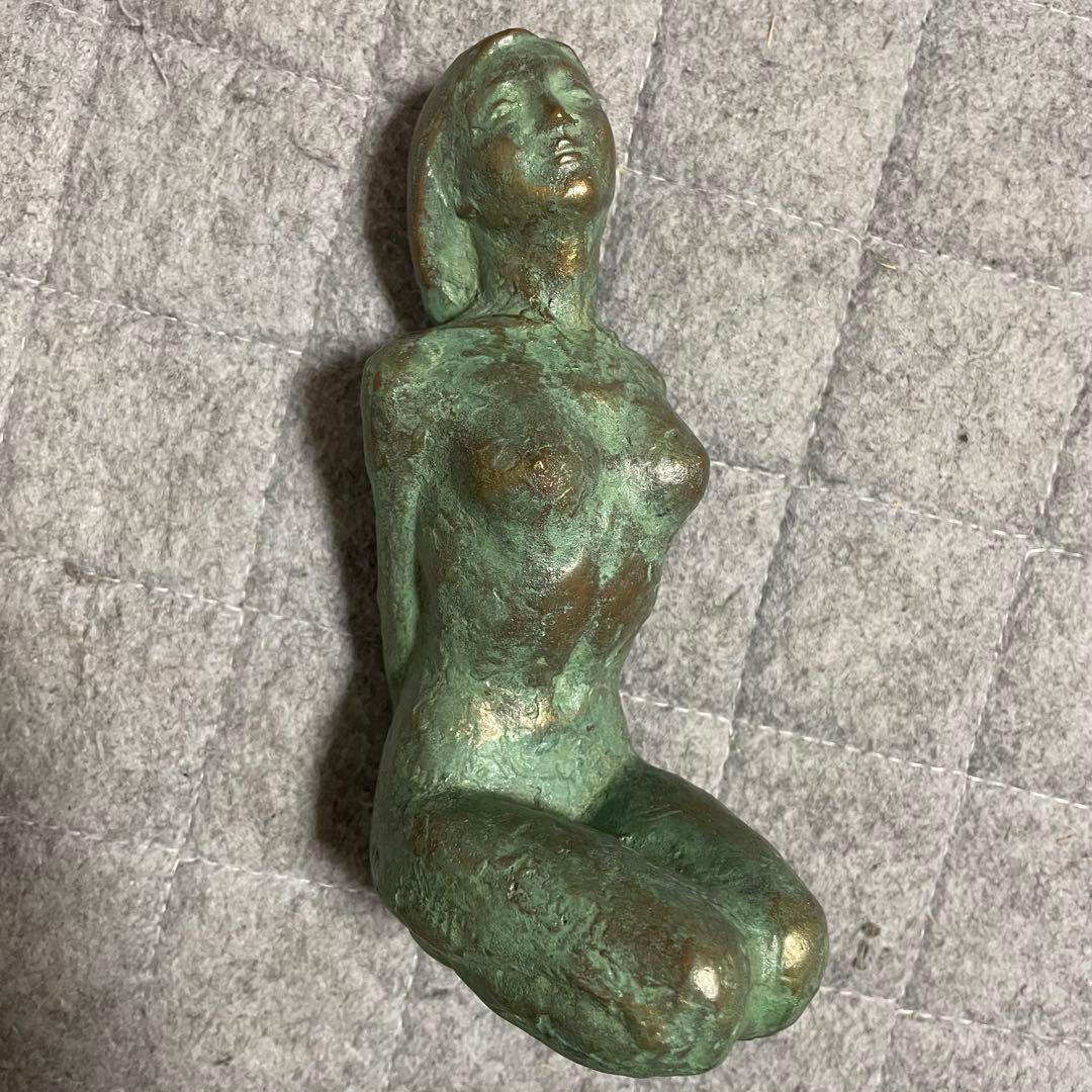 高岡銅器 青銅 ブロンズ 像 銅像 遙 三枝惣太郎 工芸 木箱入り - メルカリ