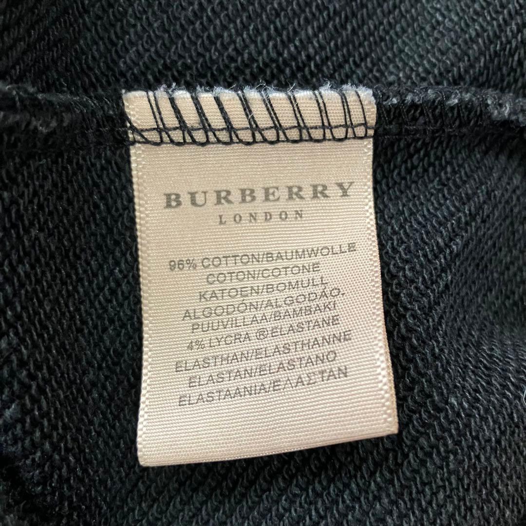 BURBERRY パーカー ファスナー フード付き ノバチェック ブラック