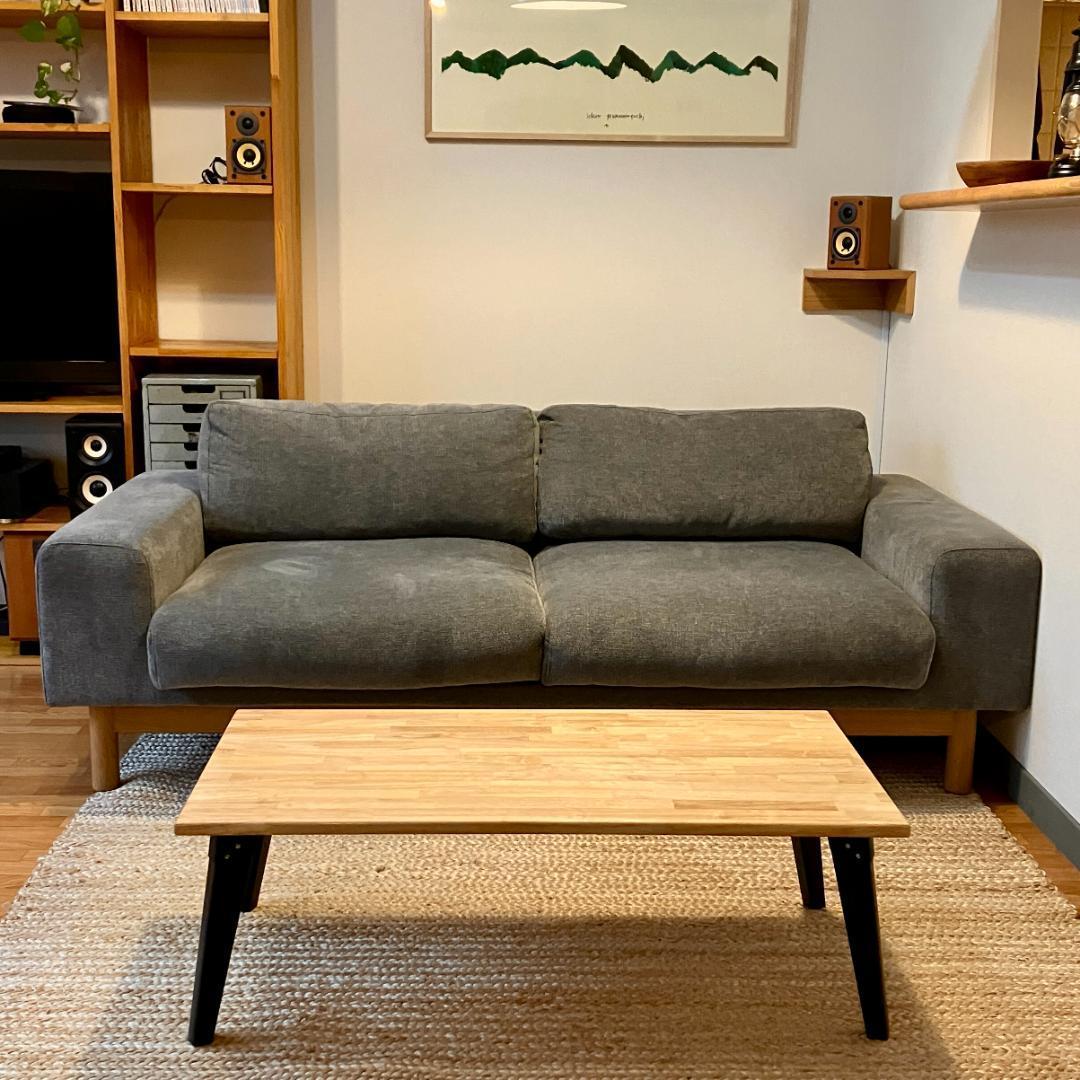 極美品 使用1週間 木製 オーク集成材 ローテーブル 極美品 使用