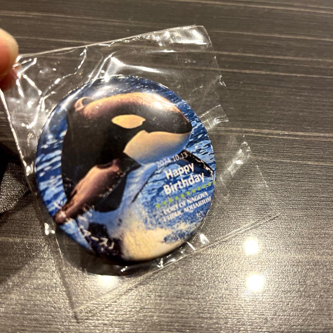 名古屋港水族館 シャチ アース バースデー 缶バッジ