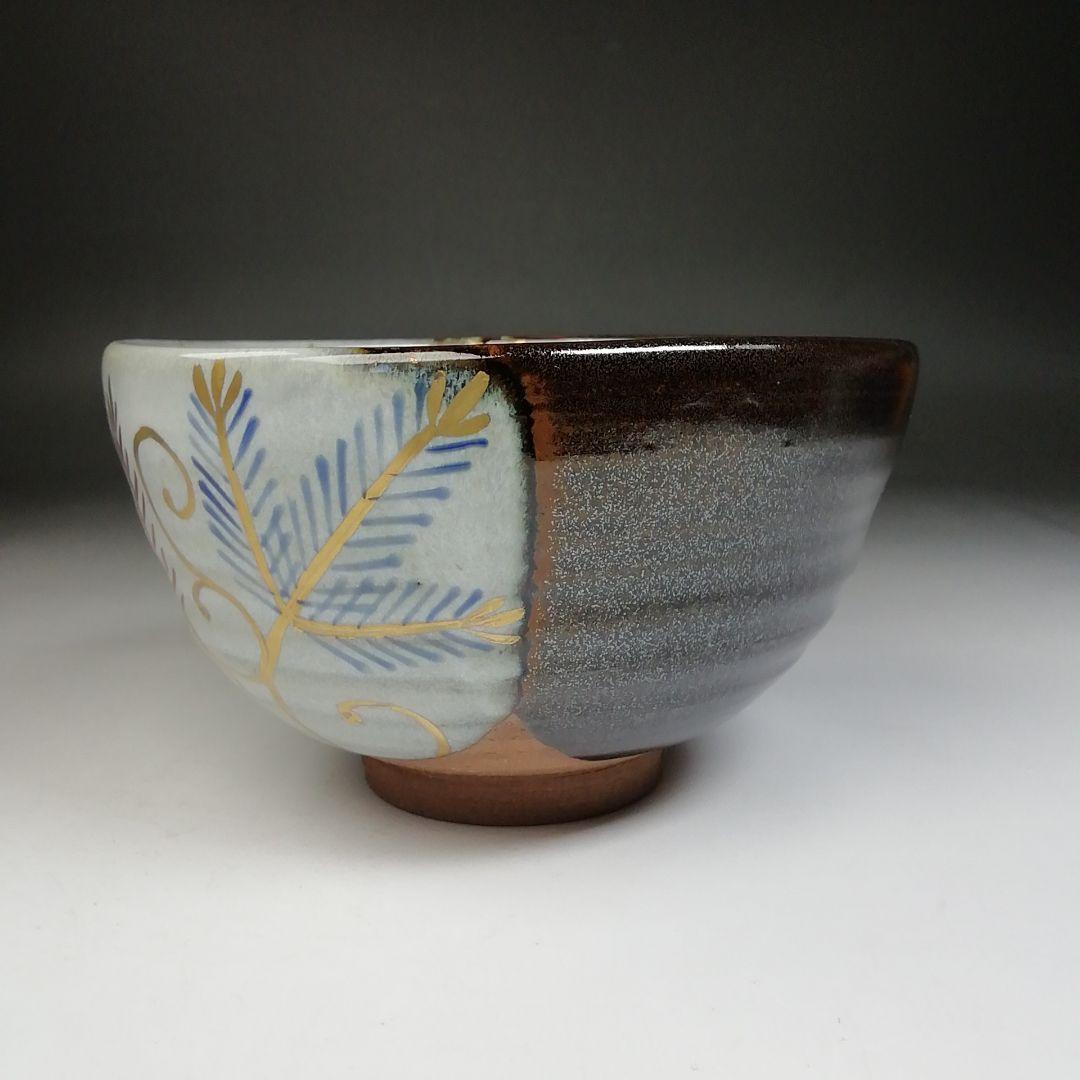T853 数茶碗 十客『松唐草 掛分』『宮川香雪 造』 共箱 茶道具