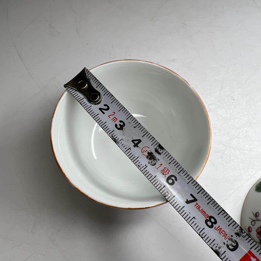 中国清時代 同治年製粉彩 煎茶碗5客 口径約6.5㎝ 東Y7-0512②トヒチ