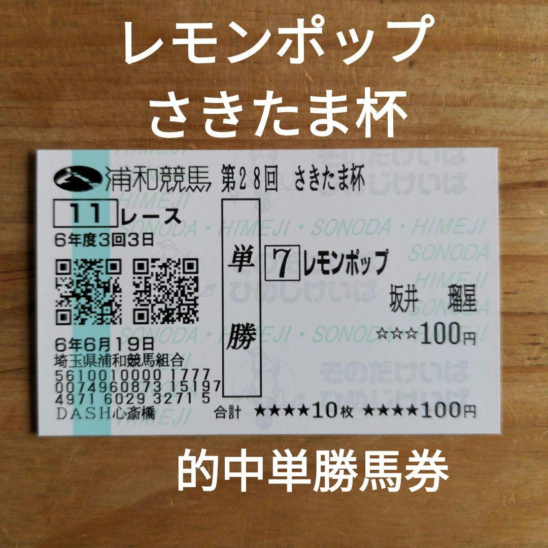 第28回さきたま杯JpnⅠ 的中単勝馬券