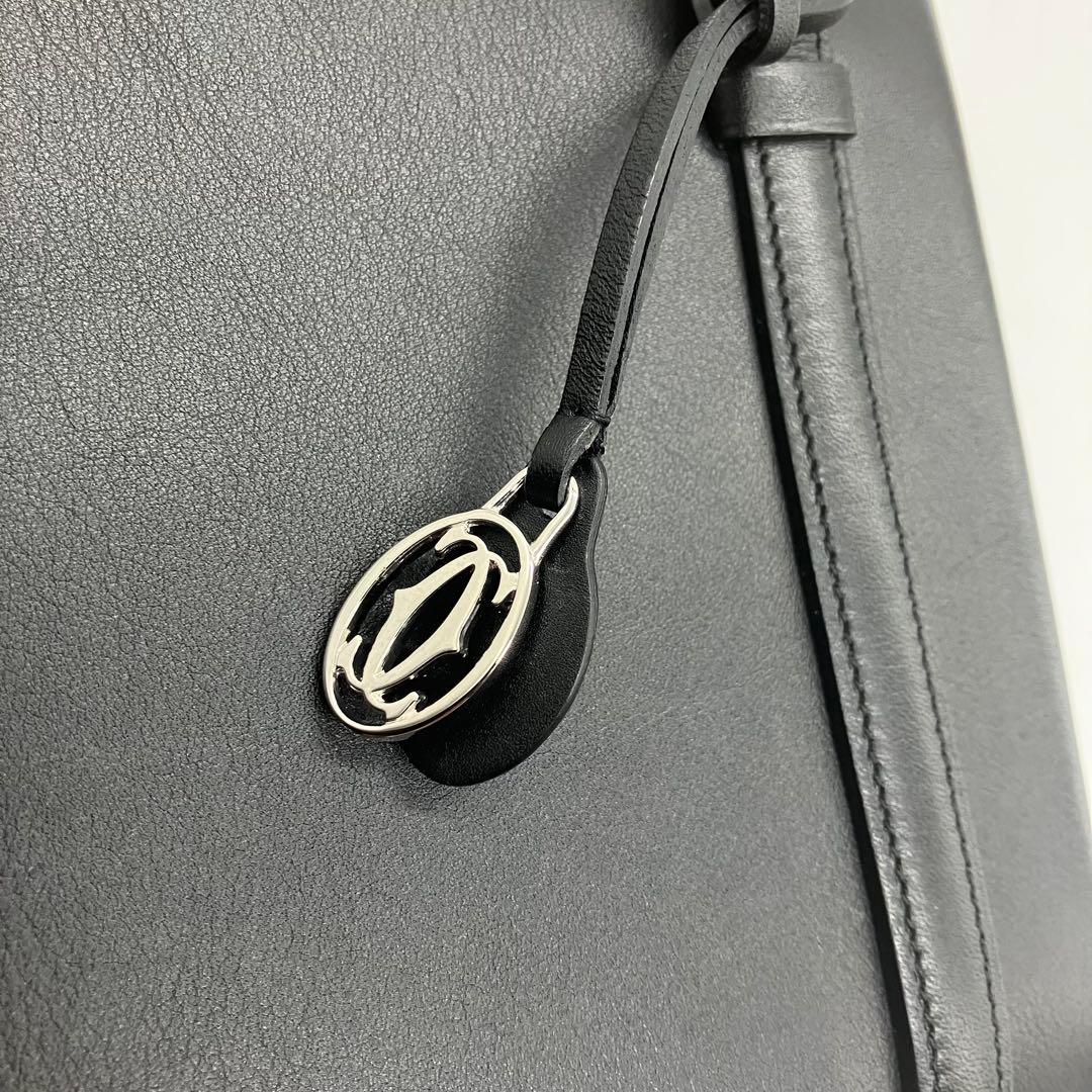 カルティエ カボション マスト ライン カーフスキン フォーマル ハンドバッグ