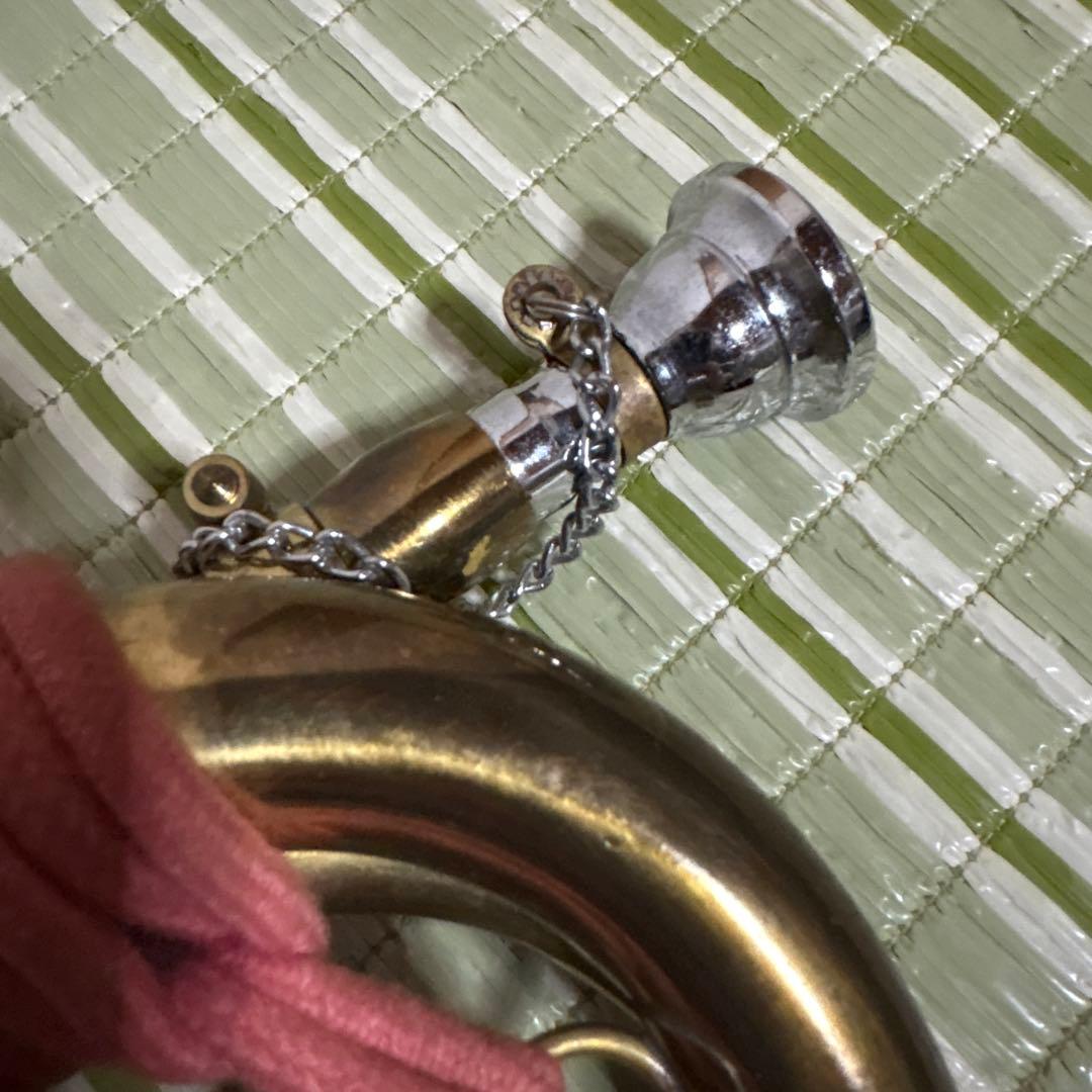 ビューグル　軍隊ラッパ　信号ラッパ　管楽器　ミリタリー　レトロ　アンティーク