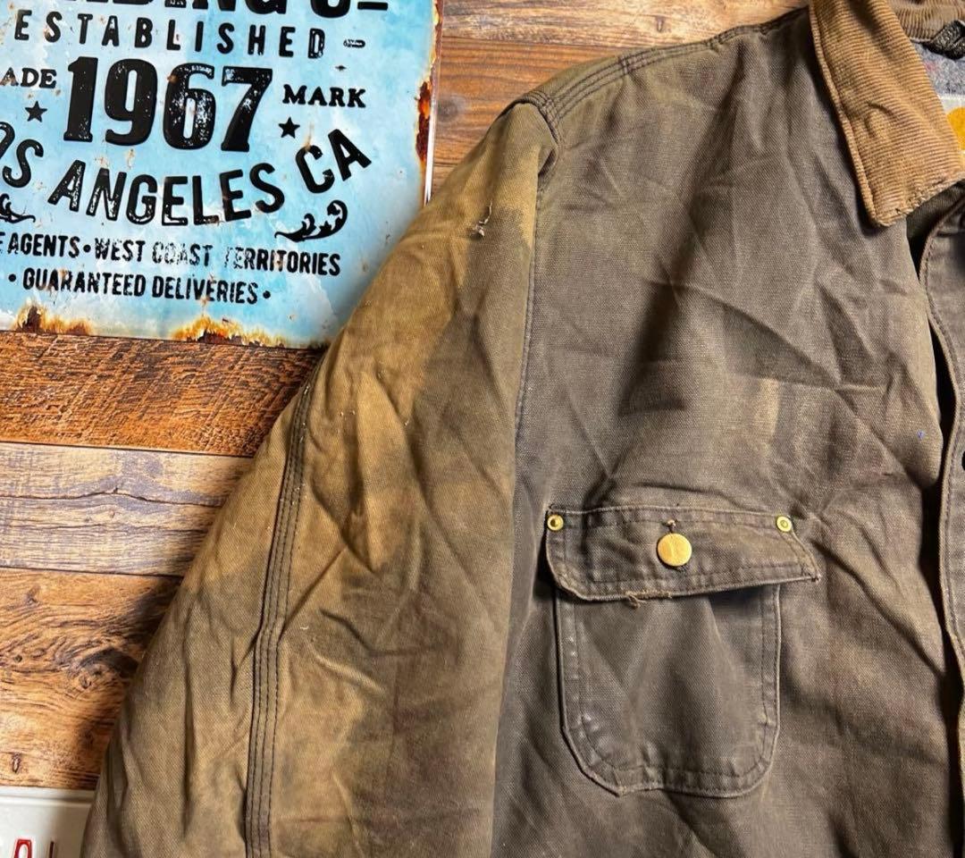 な*き様 【USA製 90s】Carhartt ダックチョアコート ブランケット