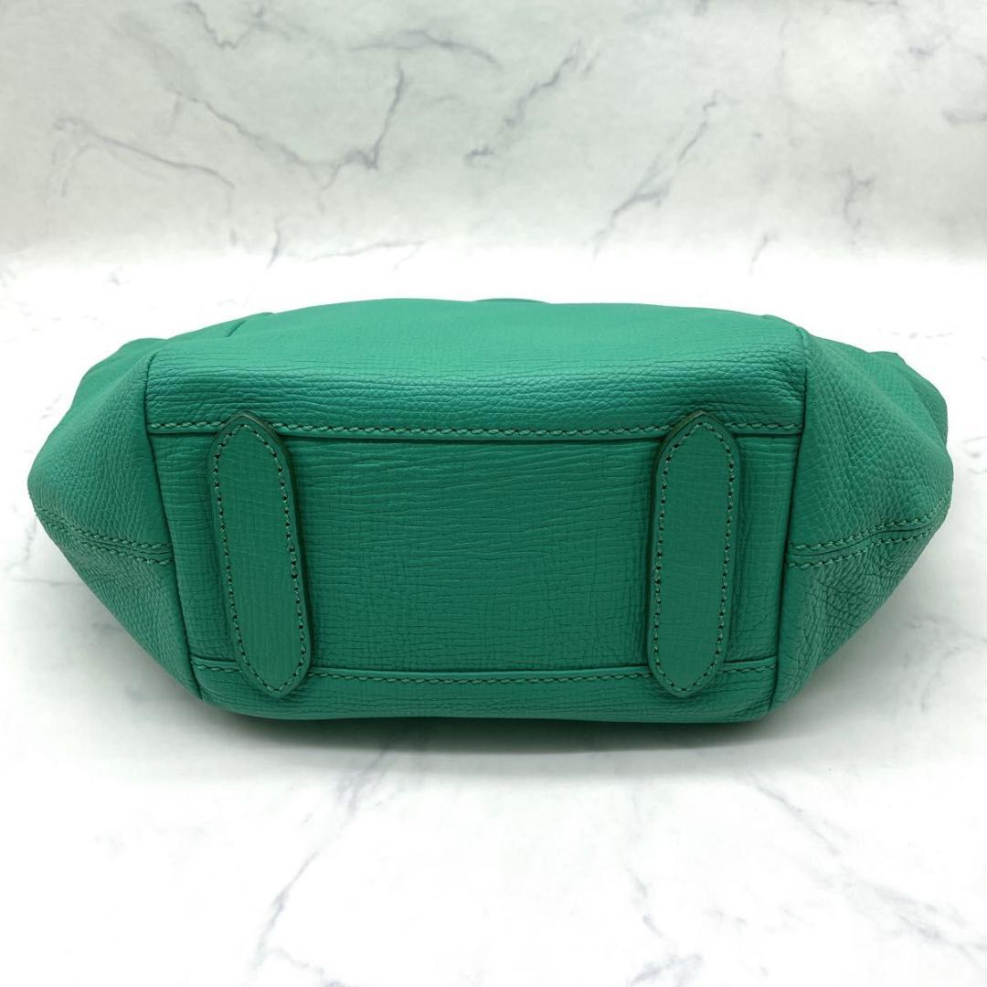 フェリージ 23-11 2way ハンドバッグ ショルダーバッグ レザー 緑