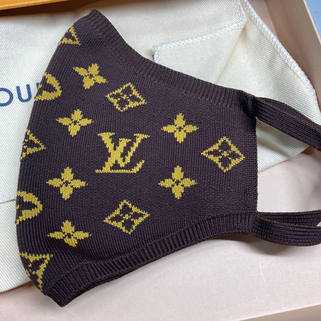 LOUIS VUITTON ニットマスク ブラウン/イエロー
