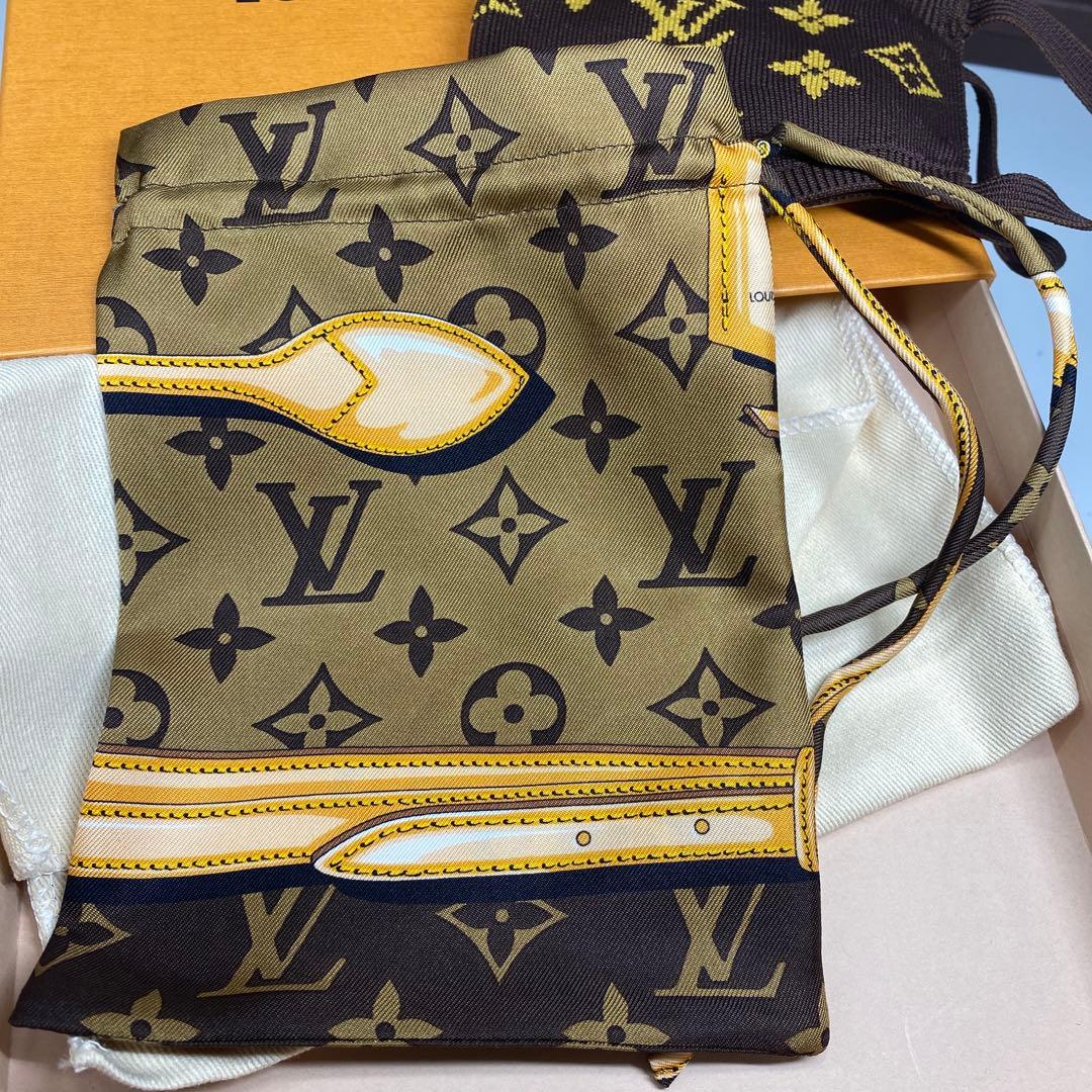 LOUIS VUITTON ニットマスク ブラウン/イエロー