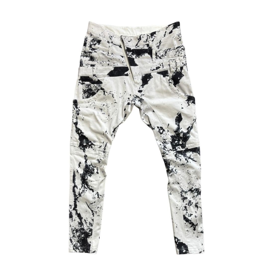 bajra. 墨スプラッシュ柄トリプルウエストジョッパーズ/ソフトサルエル