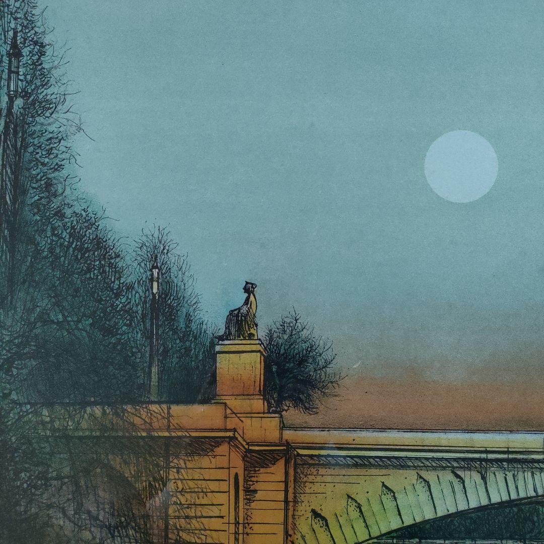 ジャン·カルズーCarzou オリジナル大判リトグラフ『セーヌ河畔』直筆