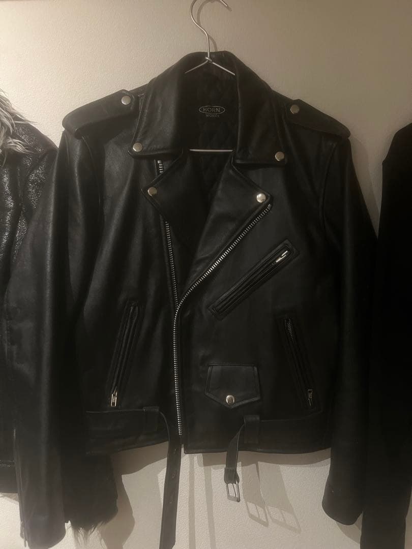 激渋美品)ヴィンテージ本革ダブルライダースジャケット アメカジ 激渋