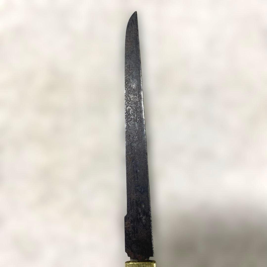 B-42 小柄『合戦ノ図』　金象嵌 武具 刀装具 日本刀 美術品　工芸品　時代物