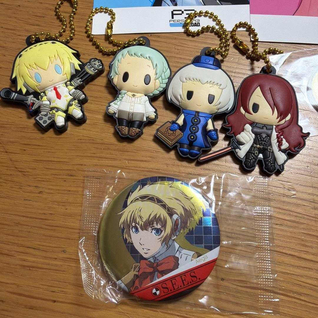 ペルソナ P3 ラバーキーホルダー 缶バッジ ポストカード セット まとめ売り