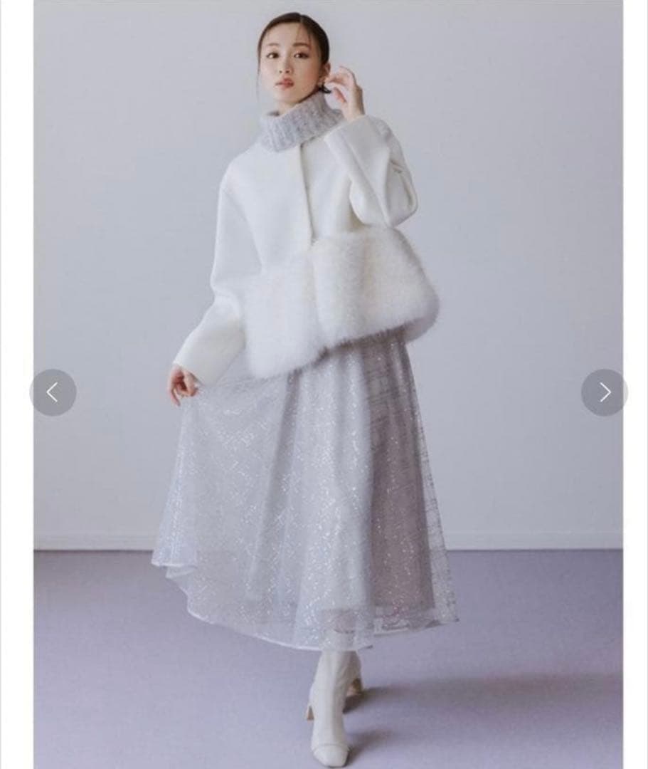 【CELFORD】バリエーションチュールフレアスカート　スカート　スパンコール