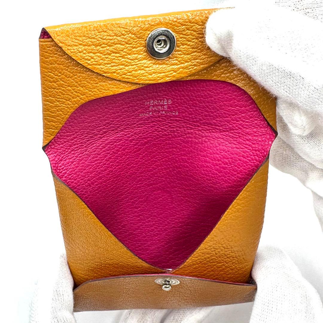 値下げ★新品同様✨エルメス ケース バスティア ヴェルソ レザー キャメル