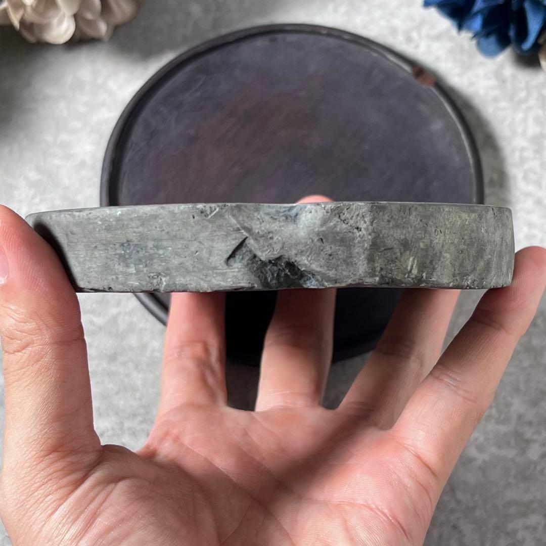 美術館級】中国 蓮花文軒丸瓦硯 6-8世紀 南北朝瓦硯 連弁瓦 軒丸瓦 鐙瓦