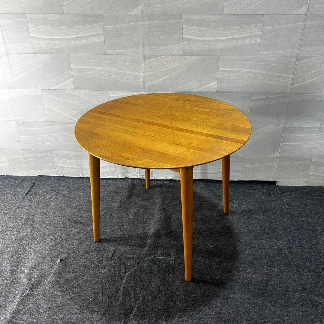 大塚家具 ダイニングテーブル シネマ 直径90cm オーク材 家具 d4644