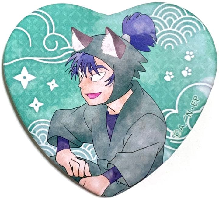 忍たま乱太郎 食満留三郎 ハート缶バッジ