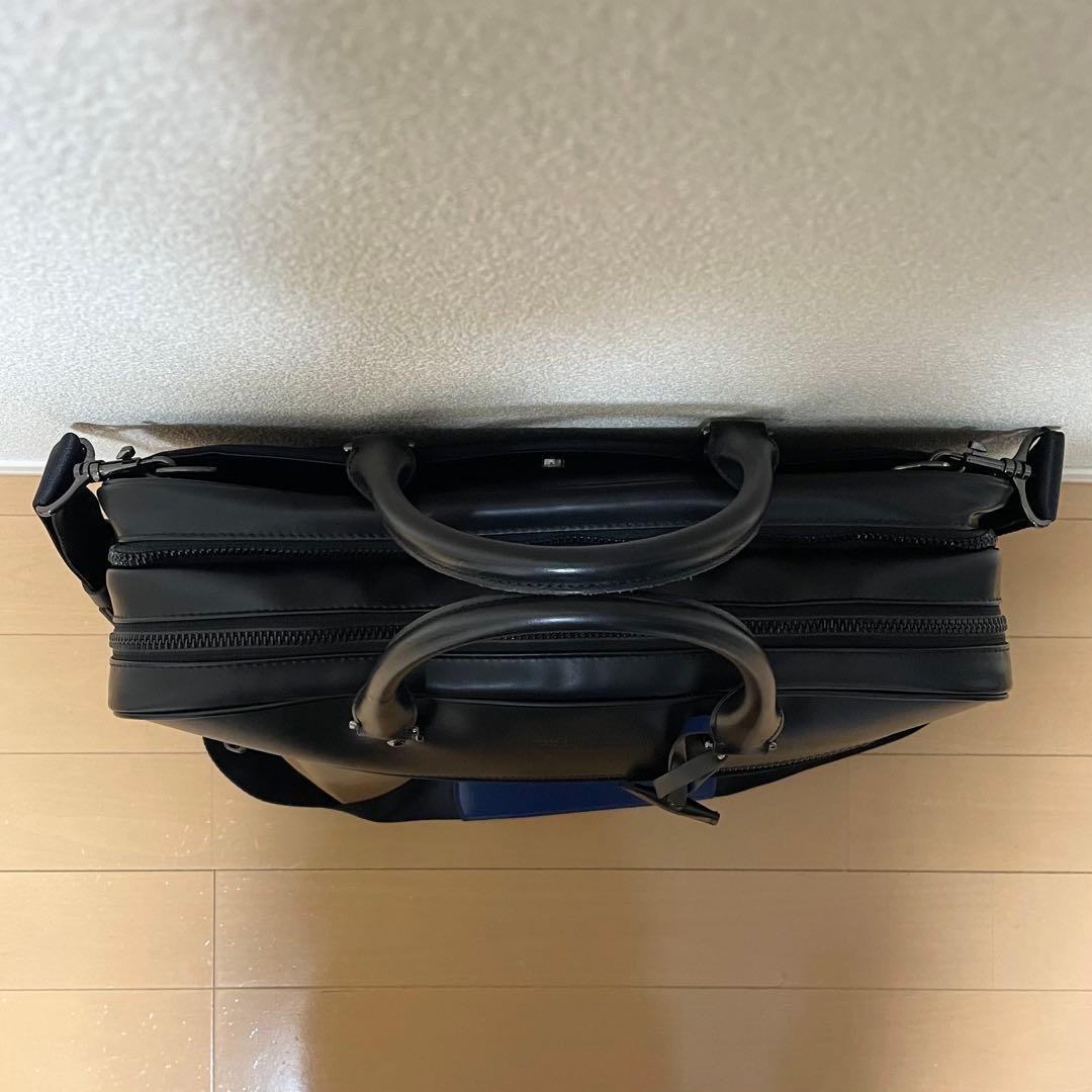 【数回使用程度】 フジタカ ルフト ビジネスバッグ 2way ネイビー 2層式