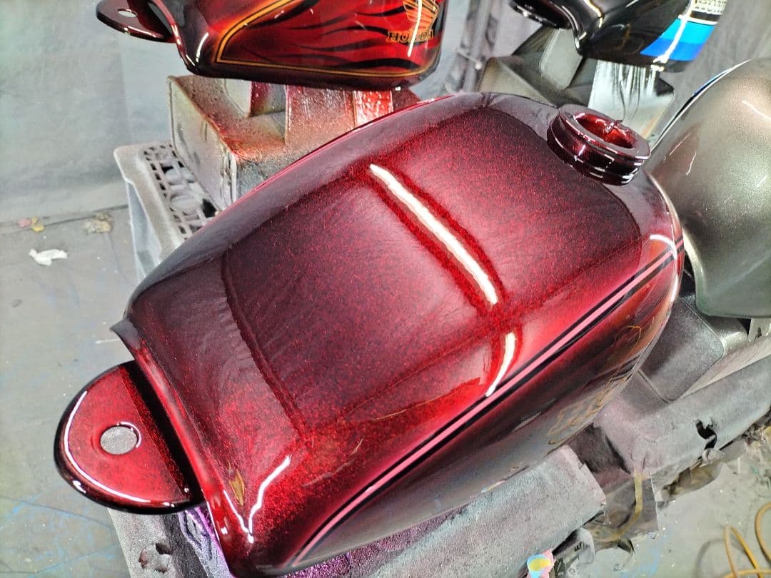 新品未使用社外5Lタンクモンキーカスタムペイントレッド