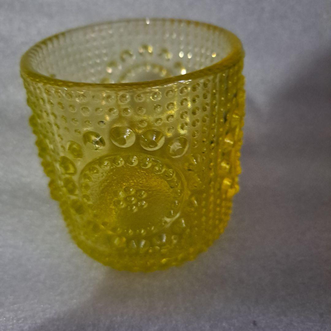 ウランガラス 極上カナリアンイエロー USA 切り子グラス カップ